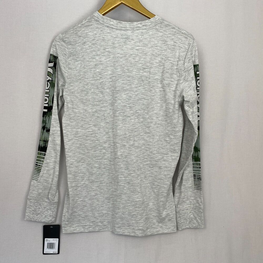 Hurley Long Sleeve T shirt Boys Large Gray Camo Spellout Logo NEW - Picture 3 of 8